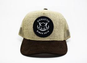 Boné dumatto de juta com aba camurça