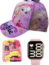 Boné e carteira Barbie mas relógio digital a prova d agua smart feminina infantil , lançamento