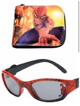 Bone e carteira e oculos infantil do homem aranha ,kit tres em para seu filho