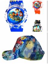 Bone e relogio digital e musical da patrulha canina , super presente para seu filho