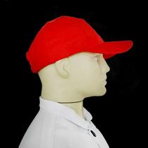 Bone em Brim Vermelho Uniforme