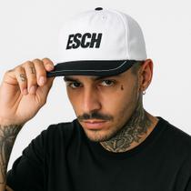 Boné ESCH Branco e Preto - Fivela