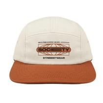 Boné Estampa Society Urbano 5 Panel Aba Reta - Boné Estampa Society Urbano 5 Panel Aba Reta -