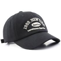 Boné Estilo Beisebol Vintage New York 1989 de Algodão com Aba Curva