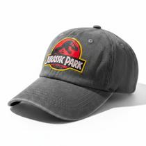 Bone Estilo Jurassic Park Desbotado Retro Vintage - Cinza Bone Estilo Jurassic Park Desbotado Retro Vintage - Cinza