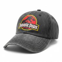 Bone Estilo Jurassic Park Desbotado Retro Vintage - Preto Bone Estilo Jurassic Park Desbotado Retro Vintage - Preto