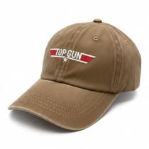 Bone Estilo Top Gun Desbotado Vintage Retro Maverick - Bege Bone Estilo Top Gun Desbotado Vintage Retro Maverick - Bege