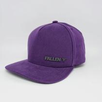 Boné Fallen Snapback Silk Relevo Lateral Roxo Aba Curva