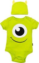 Boné fantasia de bebê menino Disney Pixar Monsters Inc. Mike Wazowski verde (3-6 meses)