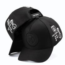 Boné Feminino Preto Ajustável Aba Curva Use Young Snapback