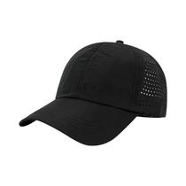 Boné Feminino Vintage Lavado Com Aba Curta E Macia Para Rabo De Cavalo Alto, Versátil, Cor Sólida,