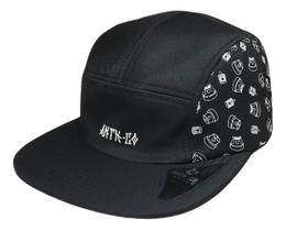 Boné Five Panel 5 Anth Co Spray Aba Reta Preto Strapback