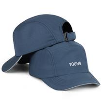 Boné Five Panel Aba Curva Com Refletivo Ajustável Young Esportivo