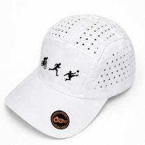 Boné Five Panel Ciclista Respirável Furadinho a Laser Leve Aba Curva