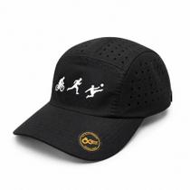 Boné Five Panel Ciclista Respirável Furadinho a Laser Leve Aba Curva
