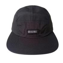 Boné Five Panel Original Preto Liso Poliéster - Boné Five Panel Original Preto Liso Poliéster -