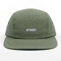 Boné Five Panel Verde Militar Street Casual Unissex - Boné Five Panel Verde Militar Street Casual Unissex -
