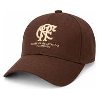 Boné Flamengo Aba Curva SuperCap dora - Marrom Escuro Boné Flamengo Aba Curva SuperCap dora - Marrom Escuro