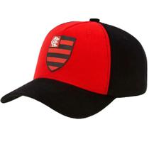 Boné Flamengo Aba Curva SuperCap Zico brasão - Preto/vermelho Boné Flamengo Aba Curva SuperCap Zico brasão - Preto/vermelho