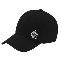 Boné Flamengo Bordado Crf Licenciado Aba Curva Preto