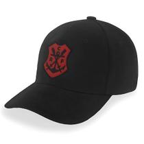 Boné Flamengo Bordado Retrô Licenciado Aba Curva Preto