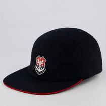 Boné Flamengo Five Panel Preto e Vermelho