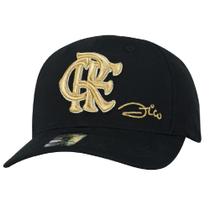 Boné flamengo oficial zico ajustável aba curva strapback nf