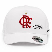 Boné Flamengo SuperCap Zico Trucker Branco Aba Curva Oficial Tamanho:ÚnicoCor:Branco