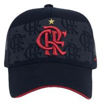 Boné flamengo zico aba curva oficial snapback ajustavel crf cor:preto/vermelho