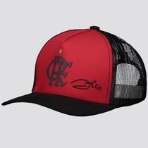 Boné Flamengo Zico Escudo Preto e Vermelho