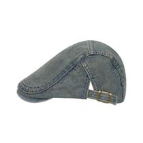 Boné Flat Gatsby Newsboy, chapéu, jeans lavado, unissex, ajustável Boné Flat Gatsby Newsboy, chapéu, jeans lavado, unissex, ajustável