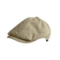 Boné Flat Gatsby Newsboy Ivy Cabbie Hat de linho para homens e mulheres