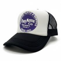 Boné Ford Motor Company Trucker 1903 Genuine parts Detroit - Branco