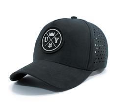 Boné Furadinho Camurça Unissex Fitão Snapback Envio Imediato Preto e Caramelo