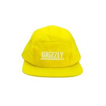 Boné grizzly aba reta stamp camper hat amarelo
