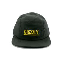 Boné grizzly aba reta stamp camper hat cinza