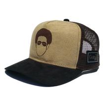 Boné Gurg Trucker Americano Aba Curva Black Power Masculino