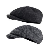 Boné Hccfit Newsboy Peaky Herringbone Baker Boy, pacote com 2
