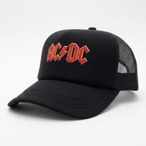 Boné Heavy Metal Acdc Ac dc Rock Trucker Redinha - PRETO