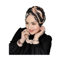 Boné Hijab Preto - Undercap Instantâneo em Modal para Mulheres
