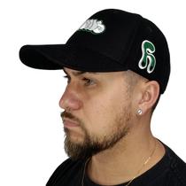 Boné Hocks Snapback Aba Curva Trajeto Preto Verde 24-795