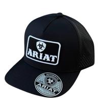 Boné Importado Ariat Preto Logo Branco