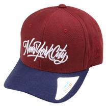 Boné Infantil Aba Curva Classic Hats New York City Bordô