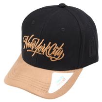 Boné Infantil Aba Curva Classic Hats New York Preto/Marrom