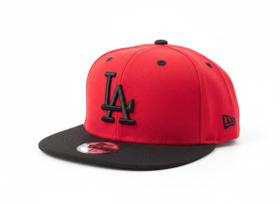 Boné Infantil Aba Reta LA Los Angeles Vermelho e Preto - Estilo Streetwear Skate Ajustável Menino