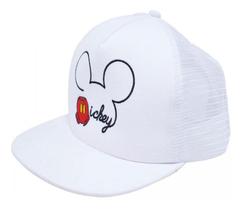 Boné Infantil Mickey Mouse Aba Reta Disney Branco