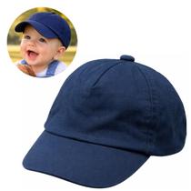 Boné Infantil para Bebê 100% Algodão Ajustável e Proteção Solar (1 Und)
