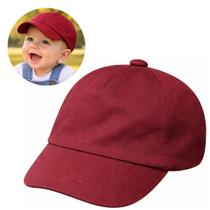 Boné Infantil para Bebê 100% Algodão Ajustável e Proteção Solar (1 Und)