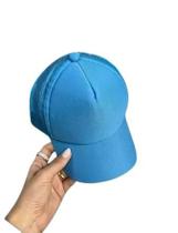 Boné Infantil Trucker Unissex Liso Com Ajuste Tela Aba Curva