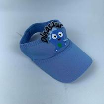 Boné Infantil Viseira Com Proteção Solar Dinosssauro Estilo E Segurança Para Crianças azul Ceu